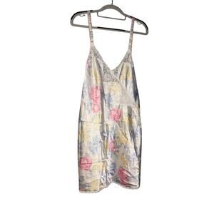 Perfect Form Vintage floral print lace slip dress nightie